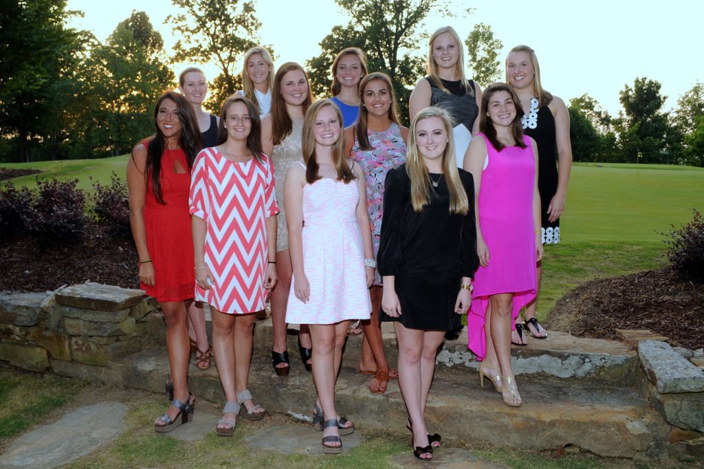 First Row:  Kalli Scherlis, Sanders Clayton, Anna Lee Lawson, Caroline McCrary   Second Row:  Beth Byers, Spencer Anglin, Alexandra Ferguson, Madison Sheible   Third Row:  Alli Murphree, Lauren Hammond, Lillie Brown, Elizabeth Earles   Not pictured:  Emily Cragon, Alice Stallworth