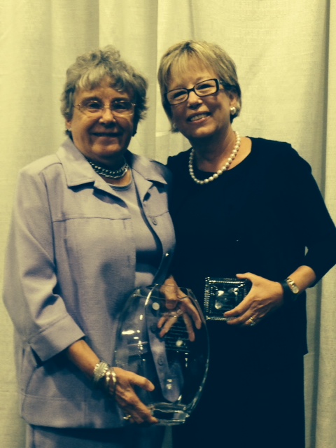 Louise Heidish & Clare Grisham with their Girl Scout Awards