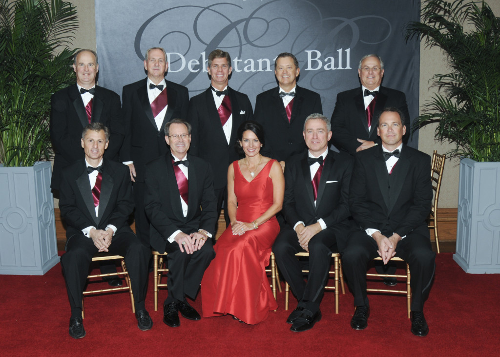 Advisors and Ball Chair  seated:  Trey Bentley, Randy Roper, Pam Gann (Ball Chair), Moss Crosby, Kevin Webber standing:  Mark Russell, Wayne Bonner, David Lucas, Tony Gann, Ricky Peek   